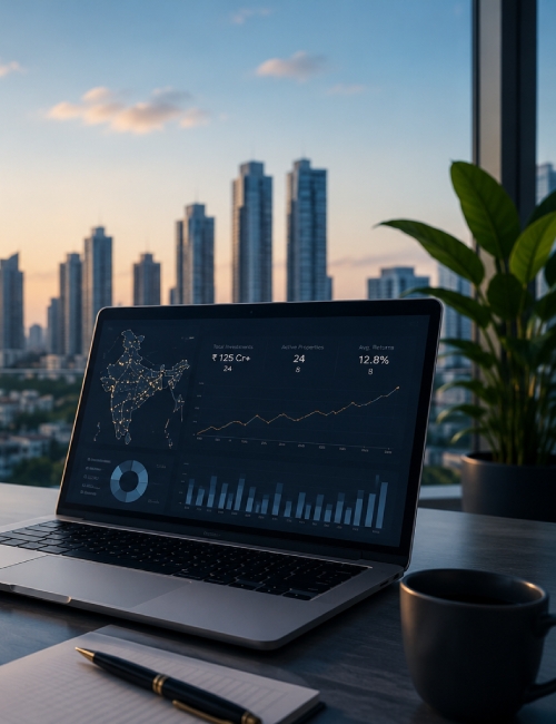 Modern commercial skyline